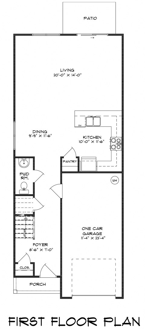 3 bed 2.5 bath floor plan at Beckington, Leland, North Carolina